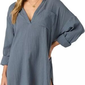 O'Neill Slate Blue V-Neck Swim Coverup